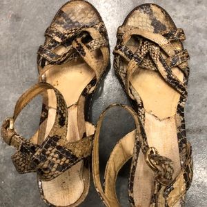 Vintage Michael Kors real snake skin sandal